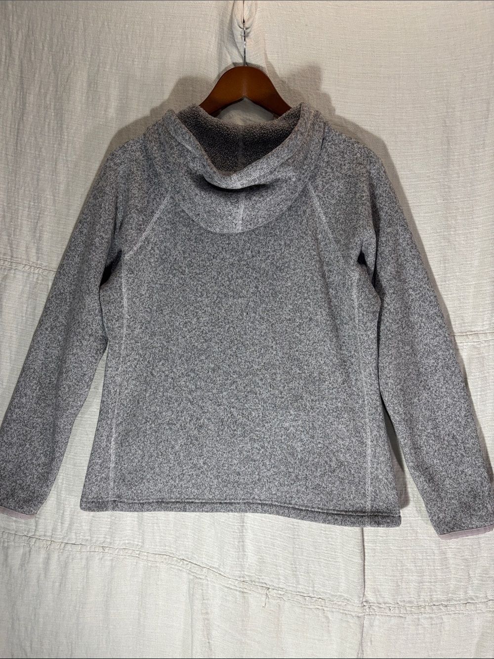 The North Face Women’s Crescent Sunshine Fleece Hoodie Pullover Grey L EUC - Picture 9 of 9